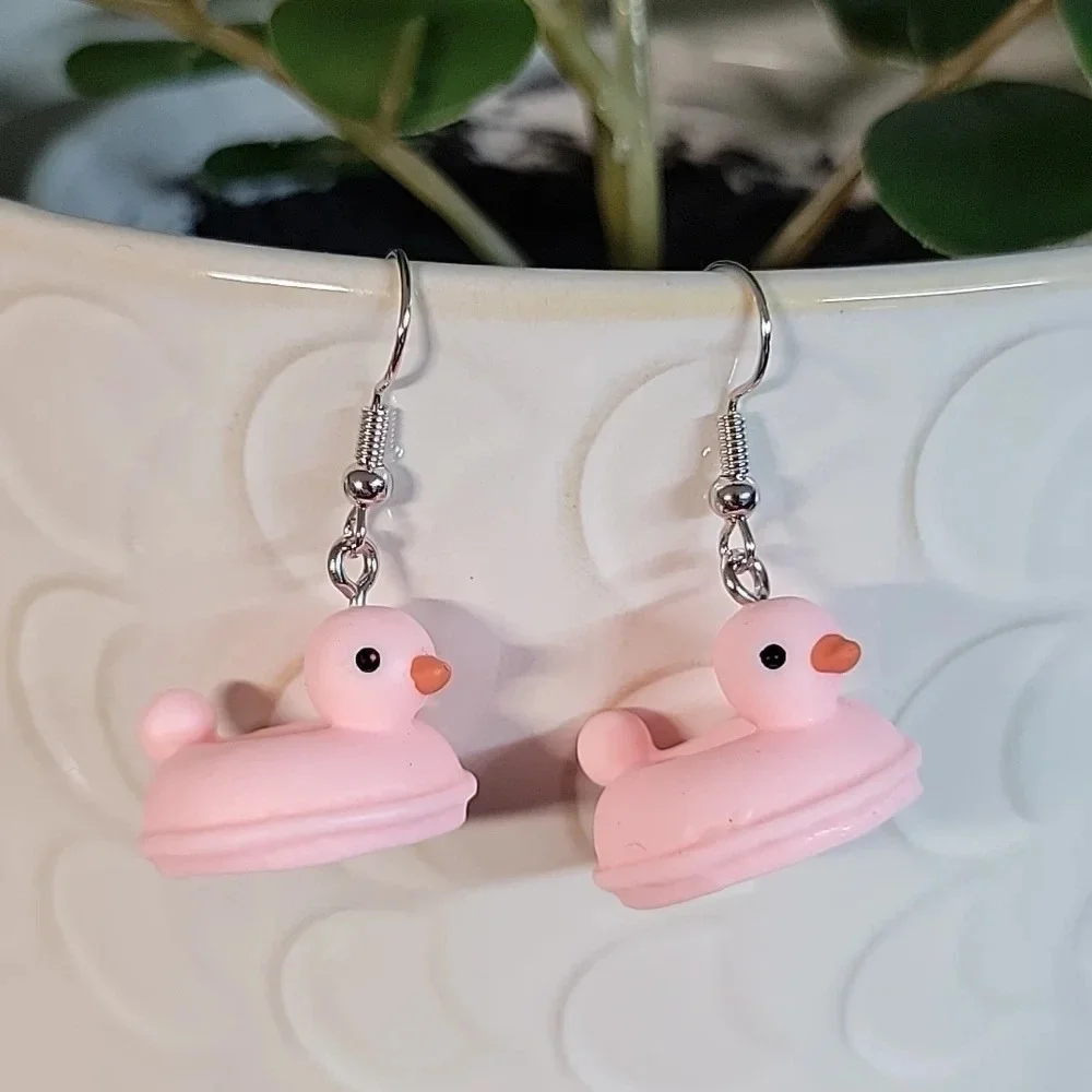 Rubber Duck Pool Float Earrings